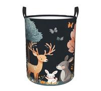 Animal Bunny Deer Hamper Baskets Foldable Fabric Clothes Hampers Storage Organizer Bin for Toys Home Bedroom Decor-S