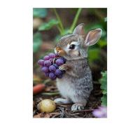 Animal Bunny Grapes Jigsaw Puzzles for Adults 1000, Fun Challenging Educational Games, Difficult Jigsaw Puzzles for Adults, Puzzle 1000 Pieces
