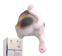 Animal Butt Magnets - Magnetic Funny Cat Butt,Realistic Humorous Creative Adorable Resin Novelty Animal Butt Magnets For Fridge Animal Lover