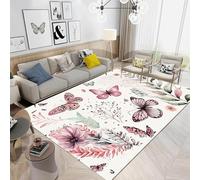 Animal Butterfly 3D Printed Soft Playroom Rug 50 X 80 Cm - Low Pile Non-Slip Area Rug - Home Decor Door Mat - Stain Resistant - Low Pile, Non-Shedding - Polyester - Easy Care /6714896069967