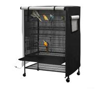 Animal Cage Cover, Blackout Night Shield, Breathable Oxford Cloth Pet Enclosure Protector for Birds(L)