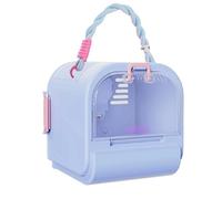 Animal Cages Toast shaped hamster with portable cage compact lightweight carried by hand(Blue)