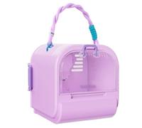 Animal Cages Toast shaped hamster with portable cage compact lightweight carried by hand(Purple)