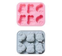 Animal Cake Moulds, 2Pcs Silicone Cake Baking Molds with Six Different Animal Shapes, Reusable Dessert Making Tool for Cookies Candy