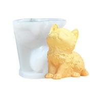 Animal Candle Molds - Cute Dog Cat Silicone Candle Mould - 3D Animal Resin Casting Mould for Making Aromatherapy Wax Soaps Plaster Home Decoration,Good Elasticity and Easy Demoulding