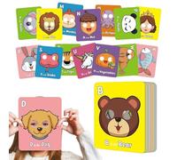 Animal Cards | Animal Alphabet Flash Cards for Kids Aged 3-5,Toy Interactive Educational Game for Travel Birthday Car Trips Homeschool Kindergarten Classroom Christmas