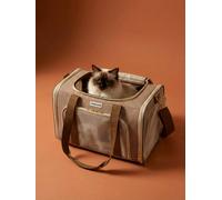Animal carrier backpack striped beige