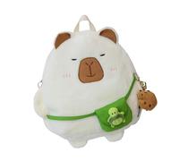 Animal Cartoon Backpack for Girls Student Ergonomic Plush School Bag Soft Book Bags Fashionable Women's Rucksack