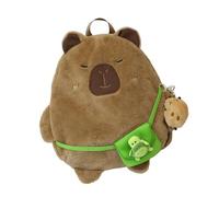 Animal Cartoon Backpack for Girls Student Ergonomic Plush School Bag Soft Book Bags Fashionable Women's Rucksack