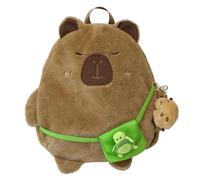 Animal Cartoon Backpack for Girls Student Ergonomic Plush School Bag Soft Book Bags Fashionable Women's Rucksack