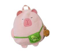 Animal Cartoon Backpack for Girls Student Ergonomic Plush School Bag Soft Book Bags Fashionable Women's Rucksack