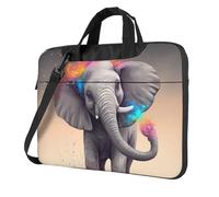 Animal Cartoon Elephant Laptop Shoulder Bag For Men Women Briefcase Messenger Bag W/Strap Handle Waterproof Laptop Sleeve Bag 13 Inch