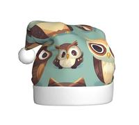 Animal Cartoon Owls Cute Christmas Hat Santa Hat Costume Accessory For Xmas New Year Holiday Party Headwear
