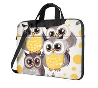 Animal Cartoon Owls Cute Laptop Bag 14 inch Business Briefcase for Men Women Water Resistant Laptop Shoulder Bag
