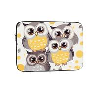 Animal Cartoon Owls Cute Laptop Case 10 inch, TSA Laptop Sleeve Shockproof Protective Notebook Case Water Resistant Computer Carrying Cover Briefcase Handbags Men Women Computer Bag