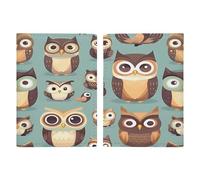 Animal Cartoon Owls Cute Passport Holder Ultra Slim PU Leather Travel Document Organizer Compact Premium International US Passport Protector Cover for Women Men