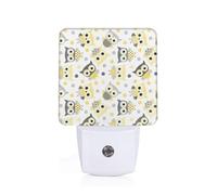 Animal Cartoon Owls Cute Plug in Led Night Light with Auto Dusk to Dawn Sensor, Wall Nightlights for Hallway, Kids Room, Bedroom