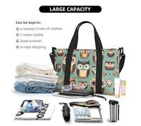 Animal Cartoon Owls Cute Print Carry On Overnight Bag,Travel Duffel Bag,Personal Item Bag,for Travel, Gym Sports Weekender