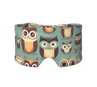 Animal Cartoon Owls Cute Print Eye Shade Cover for Nap Travel Yoga,Eye Cover Blindfold Travel Office Nap Airplane