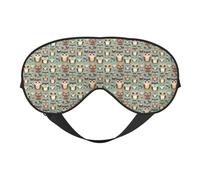 Animal Cartoon Owls Cute Print Functionality Eye Mask Sleep Lightweight Travel Yoga Camping Outdoors Relaxation