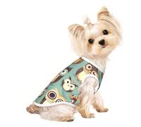 Animal Cartoon Owls Cute Print Pet Vest Breathable Sleeveless T-Shirt Indoor Outdoor Tank Top Pets Home Apparel
