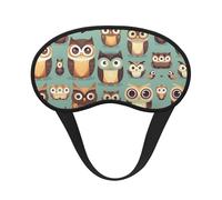 Animal Cartoon Owls Cute Print Sleep Mask Soft Cover Eye No Pressure for Sleeping, Eye Masks for Side Sleepers