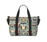 Animal Cartoon Owls Cute Versatile Personal Item Travel Bags for Women - Spacious Duffel Bags for Traveling, Gym Bags for Men, Black, One Size