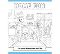 Animal Cartoons Living at Home - A Cozy Coloring Adventure: 80 Cute Cartoon Scenes of Pets and Animals Doing Fun Home Activities