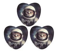 Animal Cat Astronaut Car Air Freshener Hanging Incense Chips 3 Pack Automotive Scented Hanging Sheets Love form for Car Home Auto Interior Decor
