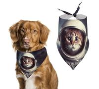Animal Cat Astronaut Dog Bandanas Adjustable Bib Party Pet Decorations Cute Dog Triangle Scarfs for Small Medium Puppy Cat Costume Accessory