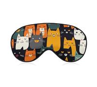 Animal Cat Eye Mask Sleep Mask Eye Masks for Sleep Sleep Masks for Women Men Sleeping Mask Travel Eye Mask Sleep Mask Blackout Funny Sleep Mask Cute Sleep Mask