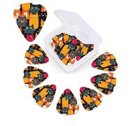 Animal Cat Guitar Picks 12 Pack Plectrums with Organizer Box, 3 Different Thickness Includes Thin Medium Heavy Picks