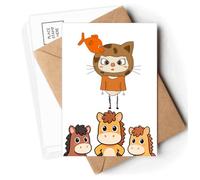 Animal Cat Nature Fish Naughty UU Postcards Envelopes Cards Mailing Year Horse