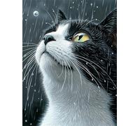 Animal Cat Painting by Numbers for Adults, DIY Paint by Numbers, Craft for Adults Art Painting Kit, Acrylic Pigment Drawing Paintwork, Christmas Gifts Home Decorations 32x40in (Without Frame) s0ji-611