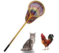 Animal Catch pole Control Tool,Multi-functional Catcher Net for Dog,Cat,Rabbit,Chicken,Duck,Goose,Fish,Bird,Raccoon and Others Poultry(67~98" Telescoping Handle with 20" Net Opening)