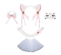 Animal Cats Costumes Cats Ears Headband Tail Bowtie Tutus Animal Fancy Costume Kits Halloween Cosplay Party Accessory Cosplay Costume