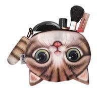 Animal Change Purse for - Cute Zippered Coin Bag with Cat Tail Decor, Portable Pouch for Holding Cell Phone Cards Keys Jewelry Small | Soft Plush Design for Daily Use, Ideal for C