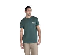 Animal Chase Mens Cotton Relaxed T-Shirt - Lightweight & Breathable, Casual Wear Shirt - Spring Summer Walking, Holiday & Outdoors Green L
