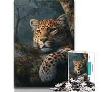 Animal Cheetah Adult Jigsaw Puzzles 1000 Pieces,Stress Reliever Difficult Challenge Deal As Gifts for The Whole Family (38x26cm)