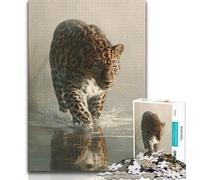 Animal Cheetah Adult Jigsaws 1000 Pieces Difficult,Learning Educational Toys Family Games Gifts for Friends And Family (50x75cm)