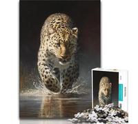 Animal Cheetah Jigsaws 1000 Pieces for Adults,Staycation Kill Time Every Piece Is Unique - Challenging Family Fun Game (38x26cm)