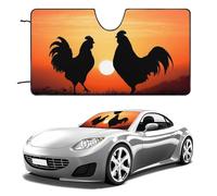 Animal Chickens Car Windshield Sun Shade Keep Car Interior Cool 51"x28" Folding Front Window Sun Shade, Heat Shield for SUV, Truck, Blocks UV
