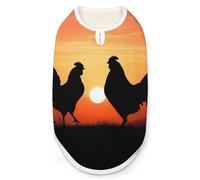 Animal Chickens Dog Shirt Quick Dry Breathable Pet T-Shirt Soft Stretchy Sleeveless Vest Dog Apparel 2XL