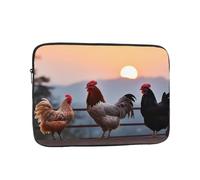 Animal Chickens Laptop Sleeve for Women Men, 12 Inch Waterproof Laptop Bag Lightweight Notebook Computer Cover Bag