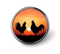 Animal Chickens Round Badge Cute Enamel Lapel Pin Brooches Button Pin Personalized Clothing Decoration Unisex Badge Holder Hats Bags Shirts Decor