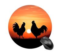 Animal Chickens Round Mouse Pad Smooth Glide Gaming Mousepad Extra Density Portable Comfortable Mouse Mat for Desk, Home, Office 7.8x7.8 Inches