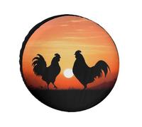 Animal Chickens Tire Covers Waterproof Anti UV Tire Cover 28inch Single Axle Wheel Covers for RV Truck SUV Trailer Universal for All Seasons