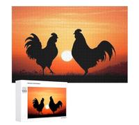 Animal Chickens Wooden Puzzles for Adults 1000 PCS Unique Shape Puzzles Wall Art Home Decor for Puzzle Lovers, Family, Friend Creative Gift Toys