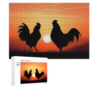 Animal Chickens Wooden Puzzles for Adults 300 PCS Unique Shape Puzzles Wall Art Home Decor for Puzzle Lovers, Family, Friend Creative Gift Toys