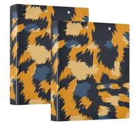 Animal Chimpanzee Fur Print Brown Black One and A Half Inch Binders for School Three Ringing with Pocket Cover 1/2 Packs Aesthetic Binder Hardcover